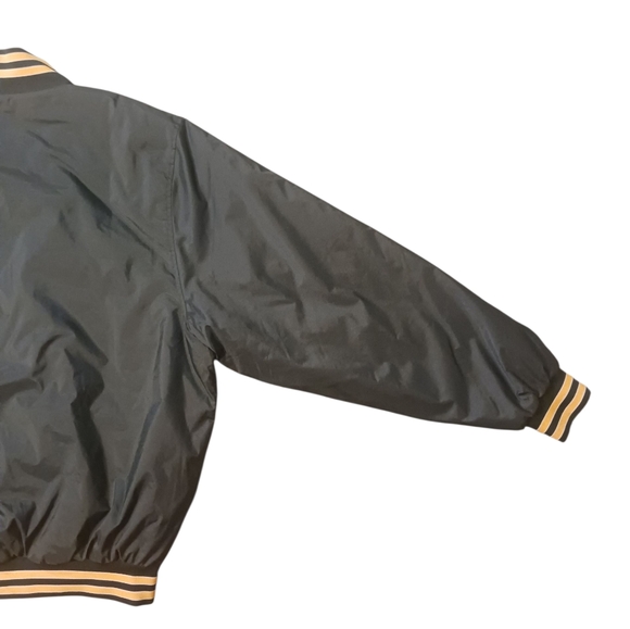 Vintage Satin Varsity Team Old English Bomber Jacket (M) - Picture 13 of 16